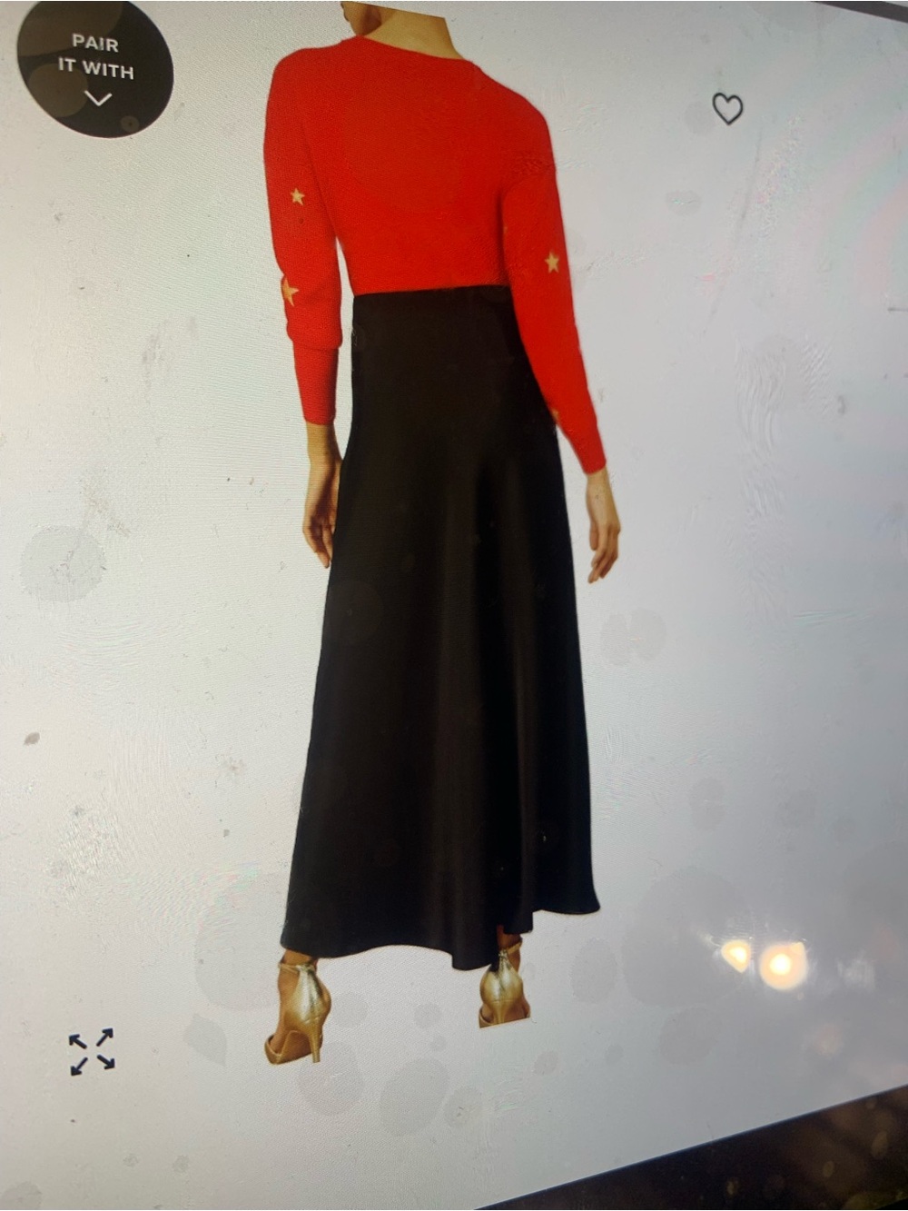 Frame Denim Black 100% silk skirt